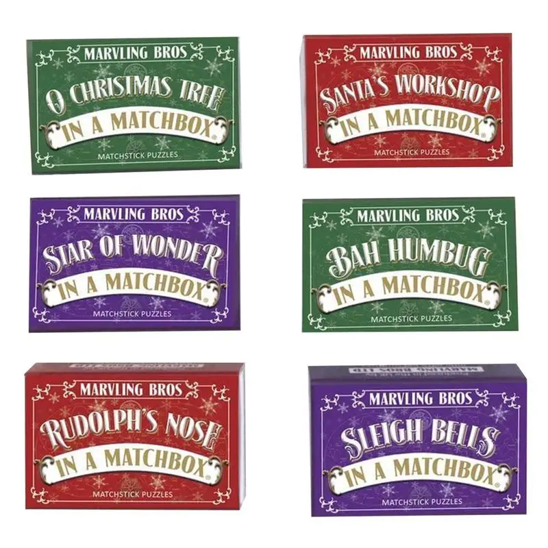 

Christmas Matchstick Puzzles Set Alternative Matchstick Puzzle Games Matchstick Puzzles Alternative Christmas Crackers Christmas