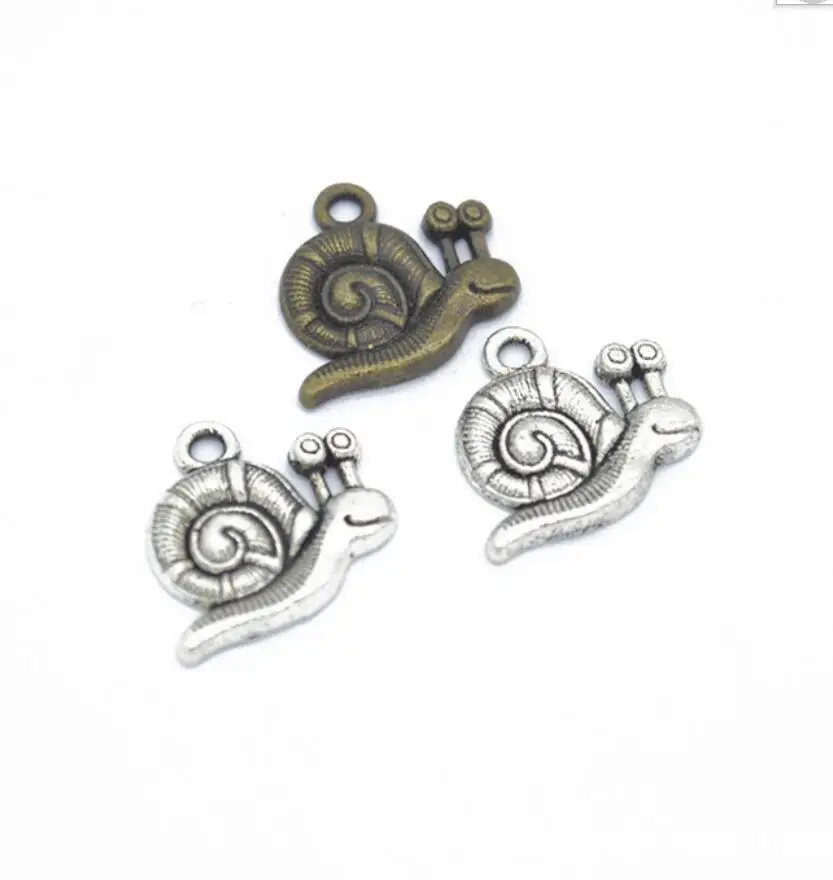 

100Pcs metal snail Charm Antique Tibetan Silver Pendant Jewelry Products Charms Diy Pendants For Necklace Bracelets F0588