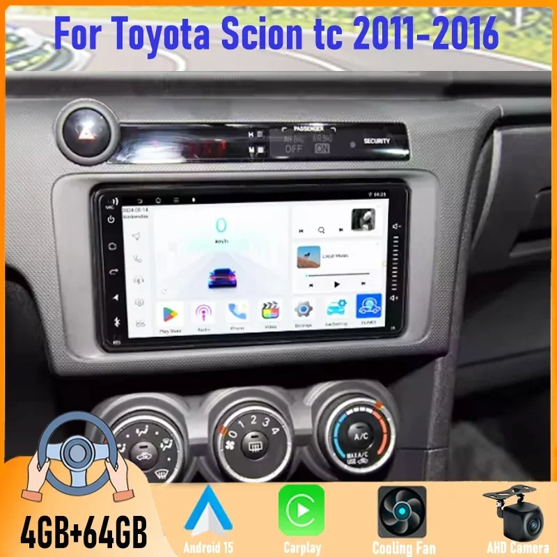 Фото 7-дюймовая автомагнитола для Toyota Scion TC 2011-2016 с Apple CarPlay, Android Auto, мультимедийным плеером, GPS, Wi-Fi и интеллектуальной системой №2