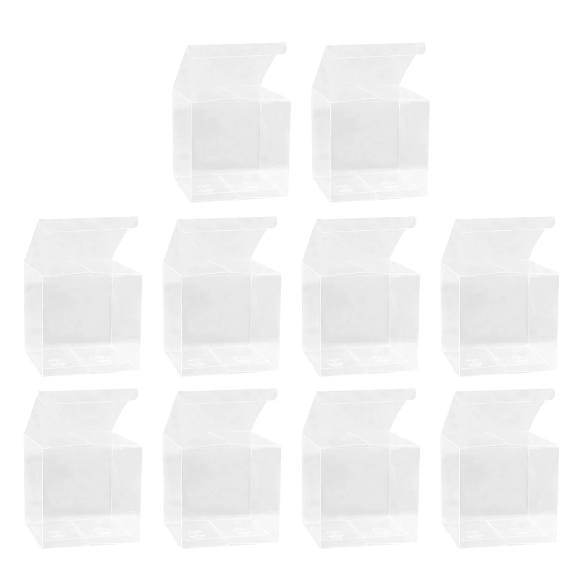 

Boxes Clear Box Gift Candy Favortransparentapple Favors Cube Weddingpackaging Cupcake Display Party Packing Cake Container Pvc
