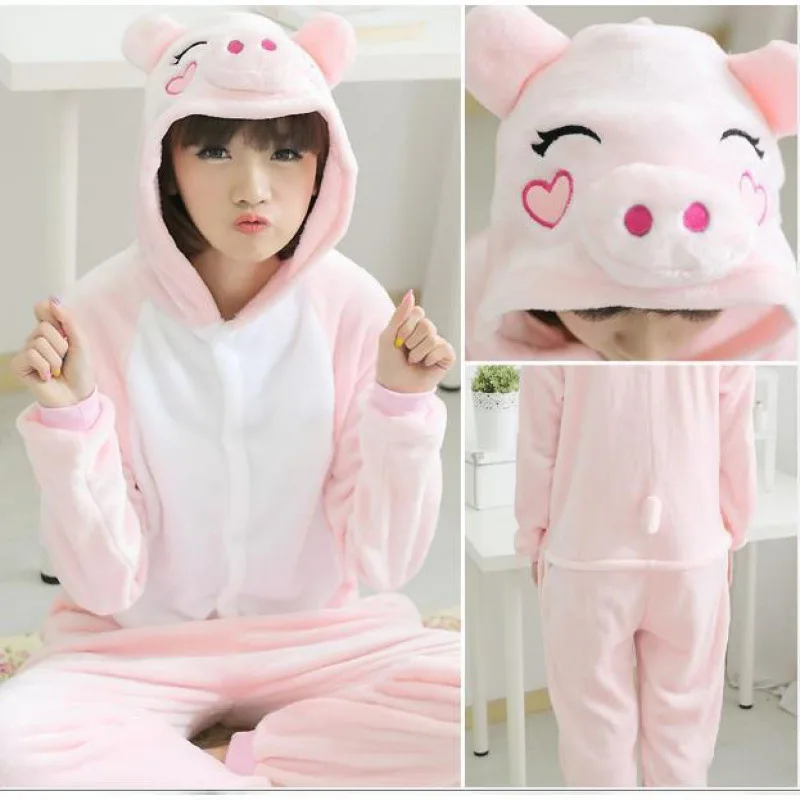 Women Unicorn Totoro Panda Onesies Unisex Winter Men Bear Onesies Lady Nightwear Anime Cosplay Costume Flannel Sleepwear Pajamas