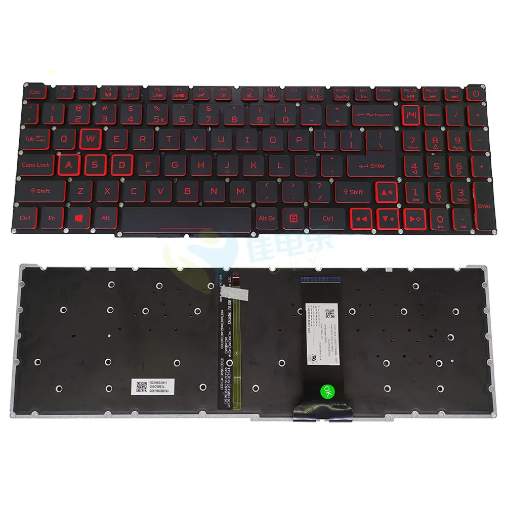 

NEW Laptop For Acer Nitro 4 AN515-54 AN715-51 N18C3 N18C4 US English Backlit keyboard