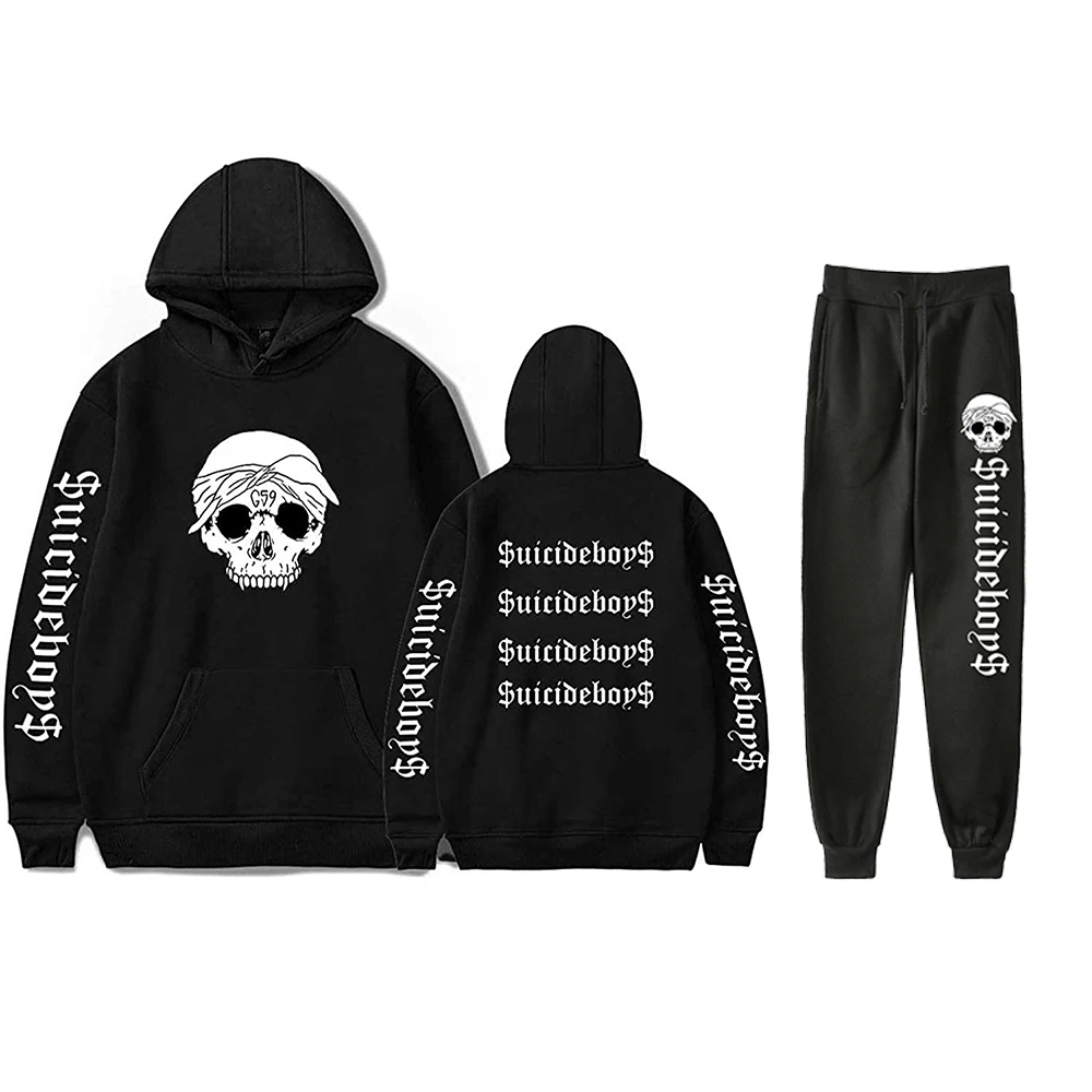

$uicideboy$ Merch Two Piece Set Hoodie+Jogger Pant Harajuku Streetwear American Rapper Suicideboys Clothes Men Women's Suit