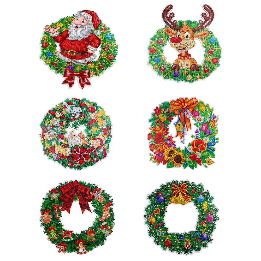 

5D DIY Diamond Painting Christmas Wreath Santa Claus Deer Dog Diamond Embroidery Art Crafts Cross Stitch Kits Home Decor Gift
