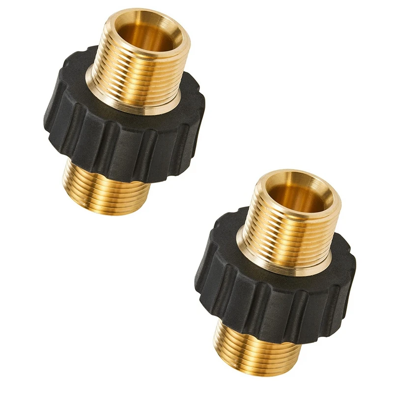 

Pressure Washer Adapter Set, M22-14Mm Male Fitting To M22-14Mm Male Swivel, 5000PSI Pressure Washer Hose Thread Kit 2Pcs