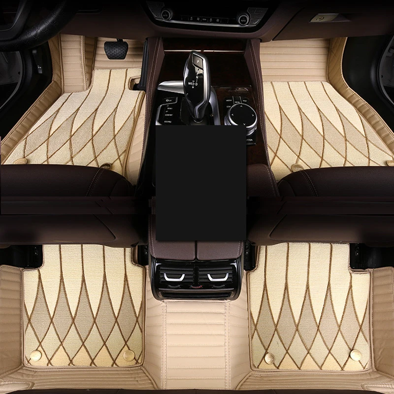 

2022 NEW Original Car Floor Mats Set For VW Polo 2011-2018 Women Pink Grils Accessories Automovil Auto Interior Carpets Rugs