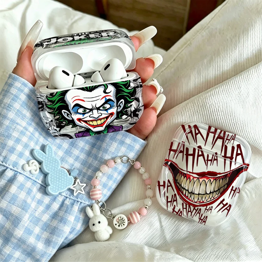 Фото Крутой 3D-чехол Crazy jokers с эффектом волны, мягкий, полупрозрачный, силиконовый, для Airpods 4, 3, Pro 2, 1, беспроводных наушников, защитный чехол для Pro2 №1