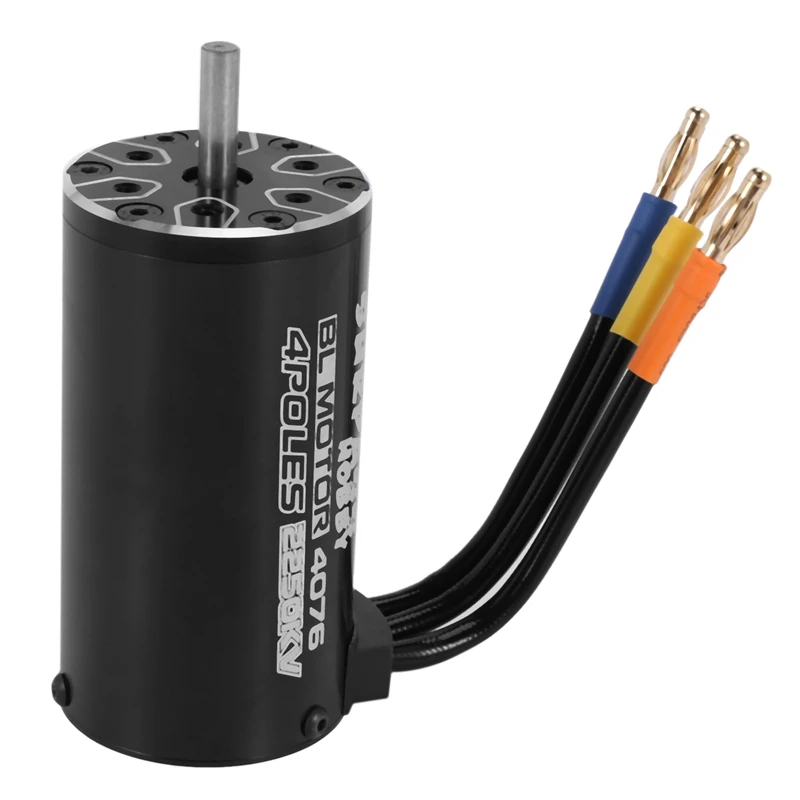 

SURPASS HOBBY 4076 2250KV 4 Poles Sensorless Brushless Motor For 1/8 RC Truck Car Parts
