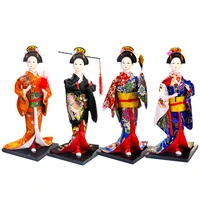 resin statuette ethnic japanese geisha doll kimono girl lady travel memorial collect craft wedding home decor miniature figurine