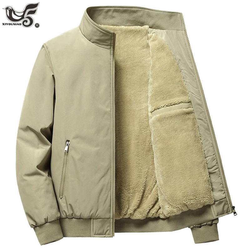 

Plus Size 6XL 7XL 8XL Men's Streetwear Winter Fleece Lined Jacket For Men Windbreaker Sport Parkas Coat Military Casual Clothing