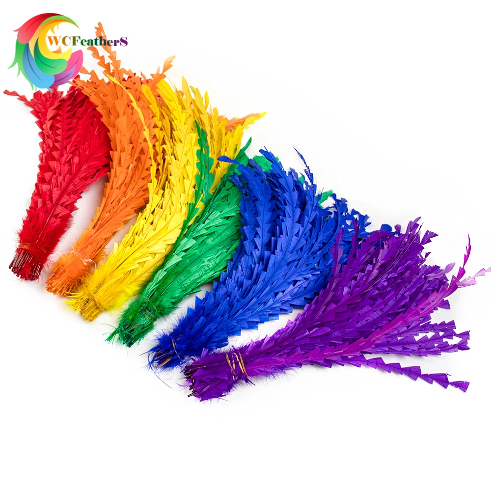 

50Pcs/Lot Colored Rooster Tail Feathers Trim Chicken Plumes 25-40cm for Crafts Jewelry Making Creation Plume Headdress Decor