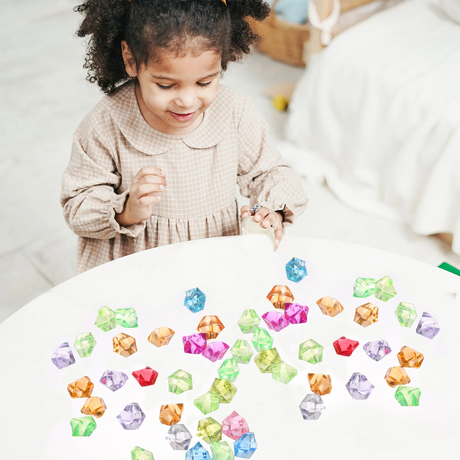 Кристалл акрил сломанный ребенок красочный игровой камень пластиковый аквариум