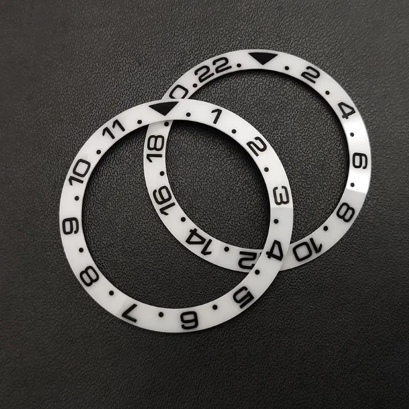 38mm Bezel Matte High Quality Ceramic GMT Insert Ring Inner Diameter 30.5mm Suitable For 40mm Men's Watch Sending Stickers