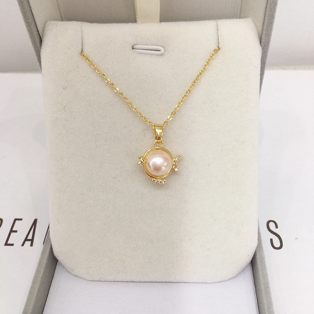 ZHBORUINI 2024 новый кулон из натурального пресноводного жемчуга высокой яркости для