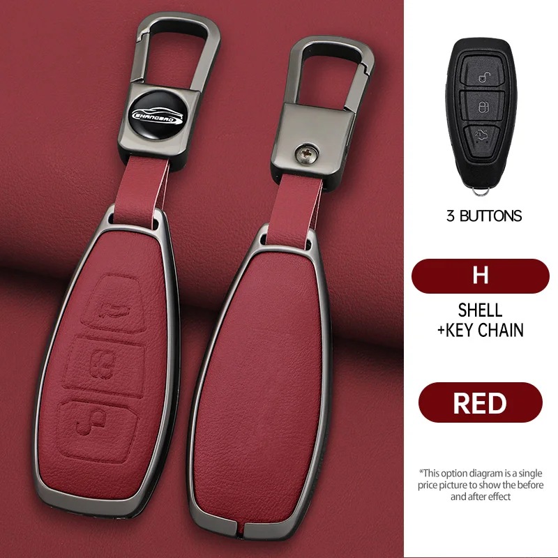 

Кожаный чехол для автомобиля Ford Focus 3 4 ST Mondeo MK3 MK4 Fiesta Fusion Kuga 2013 2014 2015 2017