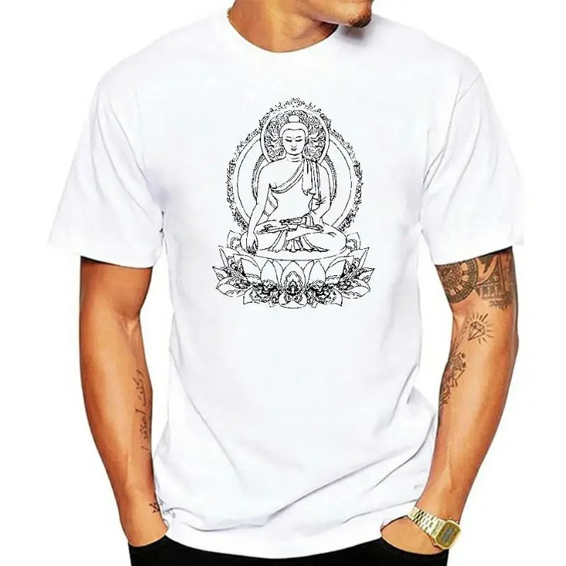 

Buddha Relaxed Shirt for Men Stencil Screen Print Tshirt Soft & Comfy Casual Gift for Men men t shirt