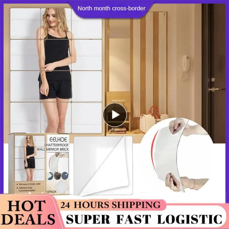 5/8/10 шт., самоклеящиеся зеркальные стены