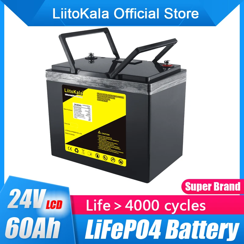

Аккумулятор LiitoKala Lifepo4 24 в 60 А/ч 8S 25,6 A BMS 29,2 в 50 а/ч
