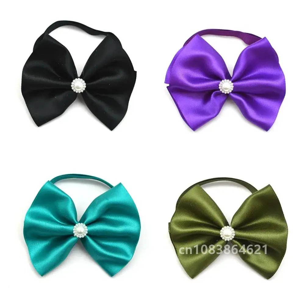 50/100 однотонный галстук-бабочка для маленьких собак и кошек объемный домашних