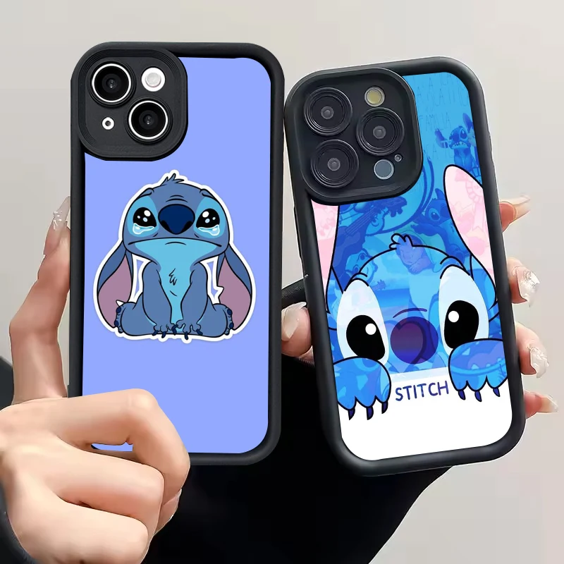 S-28 Stitch Black Case for OPPO Reno 4 10 11 12 13 11F 12F 13F 4F 4Z Pro Plus Lite 5G