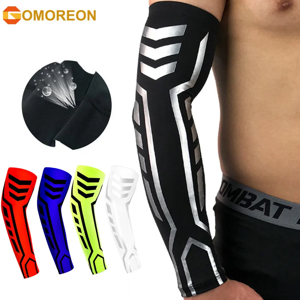 

1Pcs Sports Compression Arm Sleeves Moisture Wicking, Great Arm Warmers for Running, Cycling, Athletic or General for Women, Men