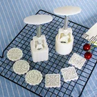 6 Стиль Круглыйквадратный цветочный лунный пряник в комплекте набор форм для украшения 100 г до середины осени DIY ручной Давление Fondant (сахарная) форма для выпечки Луна инструментов для украшения ногтей