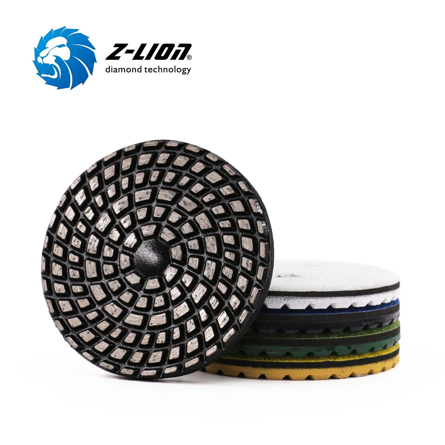 

Бриллиантовые шлифовальные диски Z-LION 4 дюйма, 3 шт., гранулированные полировальные диски для спекания металла, абразивные шлифовальные диски для Бетонного Пола