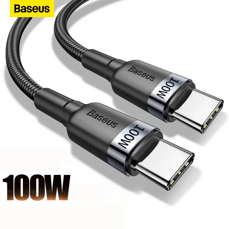 

Кабель Baseus с USB C на USB Type C для MacBook Pro, быстрая зарядка 3,0, 100 Вт, PD, быстрая зарядка для Samsung, Xiaomi mi, зарядный кабель
