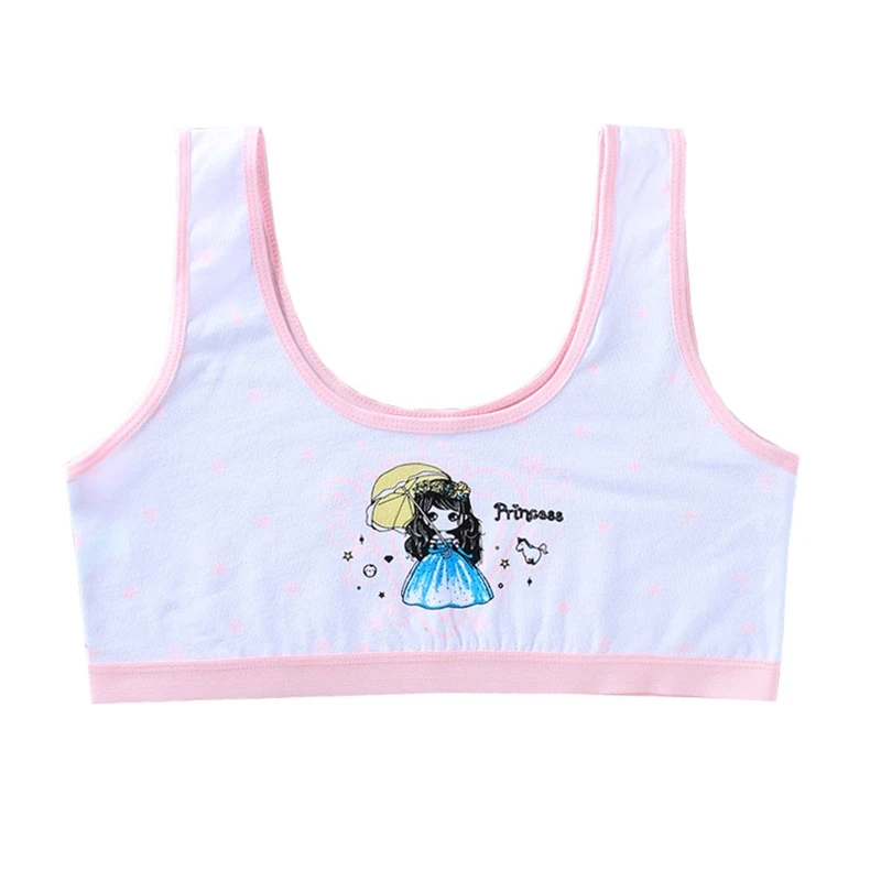 Wide Straps Girls Bra Breathable Underwear Lingerie Teens Training Bra Vest Teenage Undercloth for Children
