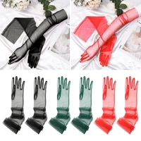 fashion long finger clothing accessories ultra thin tulle gloves party dress bridal gown mittens wedding bridal gloves