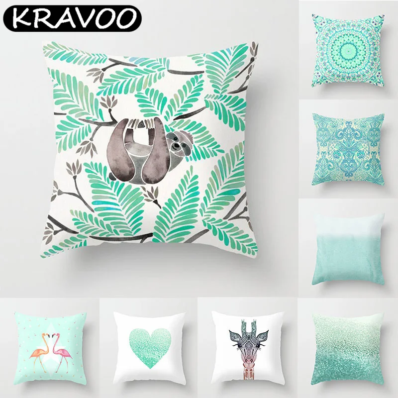 

New Small Fresh Ins Style Cushion Cover 45x45cm Polyester Pillow Case Sofa Bed Home Decor Cute Cat Pillowcase Funda Cojin