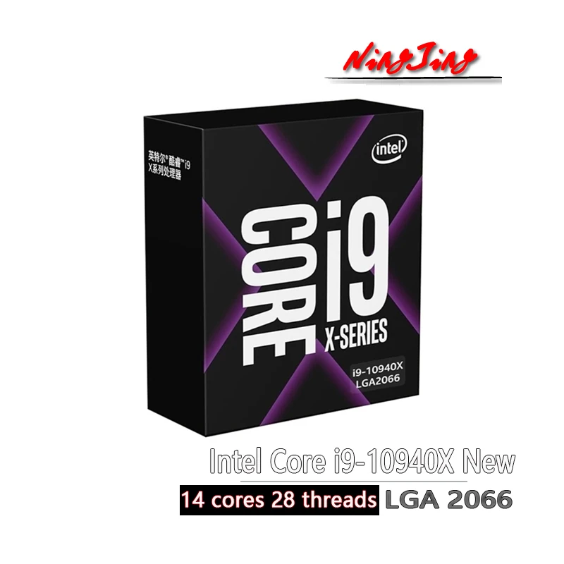 

Процессор Intel Core i9-10940X i9 10940X, 3,3 ГГц, 14 ядер, 28 потоков, 19,25 МБ, 165 Вт, LGA 2066, запечатанный, новый, но без cooler4