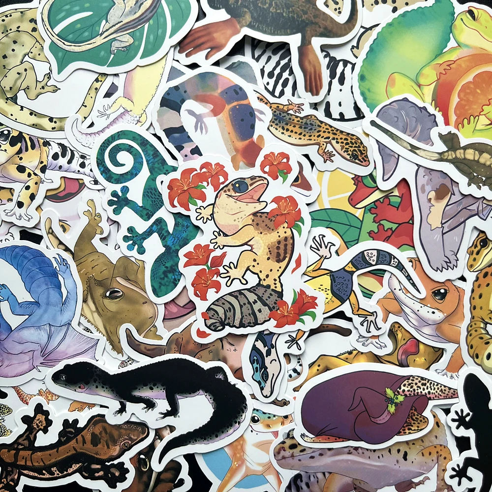 50 шт. Gecko мультфильм рептилии Домашние животные стены ящерица Животные наклейки