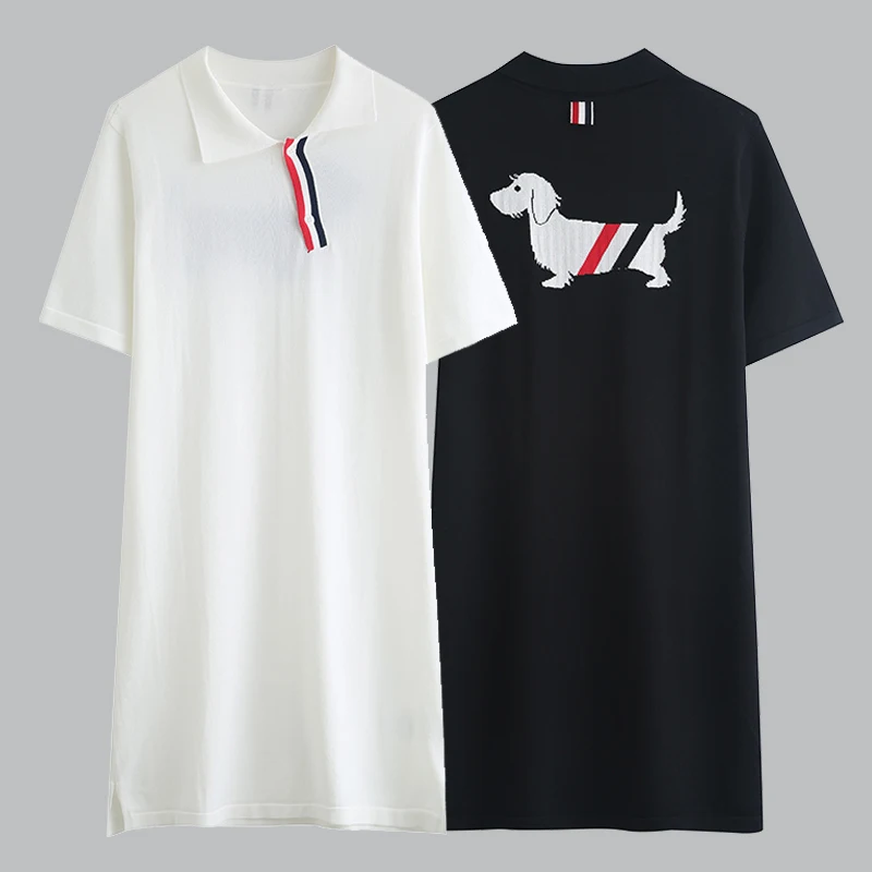 

Dress Y2k Dresses For Women 2022 Clothing Korean Fashion Summer Clothes For Womens Gothic Solid Kawaii Casual Knit Short Sleeves