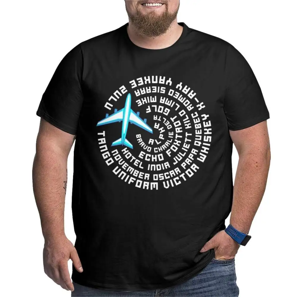 

Phonetic Alphabet Airplane Pilot Flying Aviation Humorous 100% Cotton T Shirts Crew Neck Tops Large 4XL 5XL 6XL