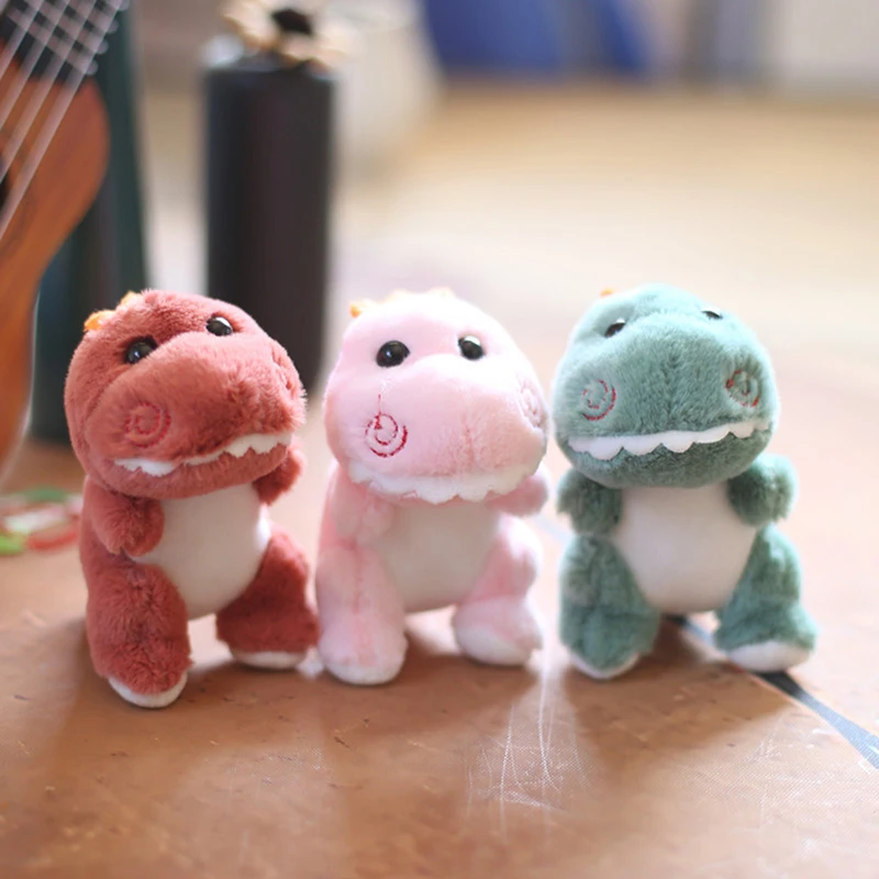 

1Pc Plush Toys Animal Children Toys Key Chain Stuffed 12cm Dinosaur Pendant Kawaii Dolls