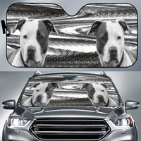 american stafford dog car windshield sun shade