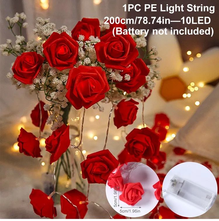 

LED гирлянда с цветами роз FENGRISE