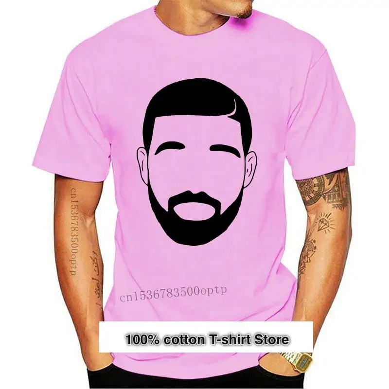 

Camiseta personalizada con cara de silueta de Drake para hombre, camisa blanca y negra, modelos básicos, nueva