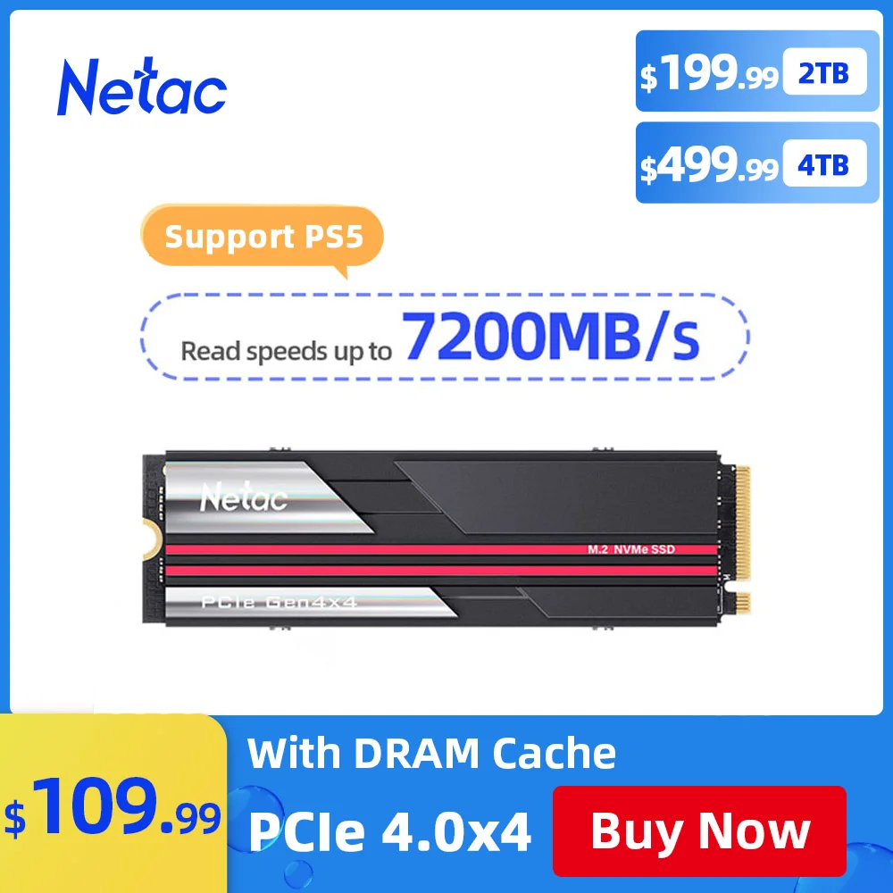 SSD-накопитель Netac M2 NVMe PCIe 4 0x4 M.2 2280 1 ТБ 2 |