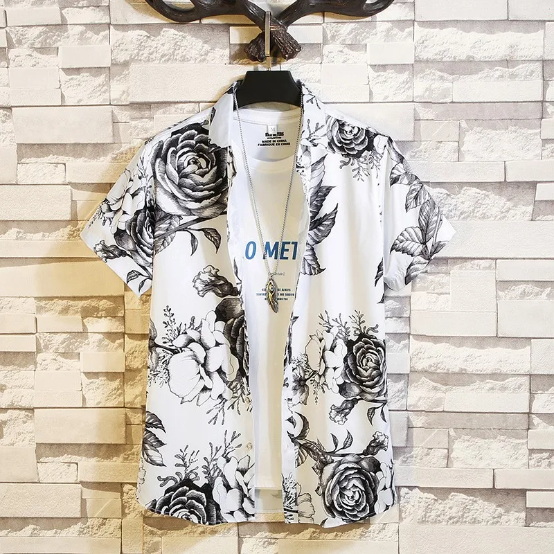 

New Men's Shirt Game Character Same Style Short Sleeve Cuban Oversize Hawaiian 3D Print Summer Holiday Vacation