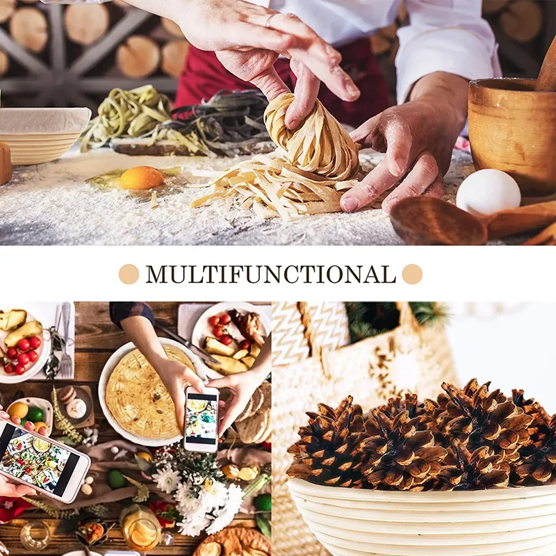 Корзина для расстойки хлеба Banneton 9-дюймовая круглая корзина на закваске