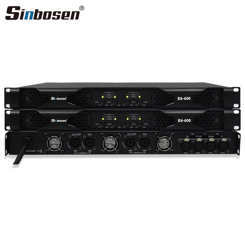

K4-600 class d home audio 1U 600 watts 4 channel digital power amplifier