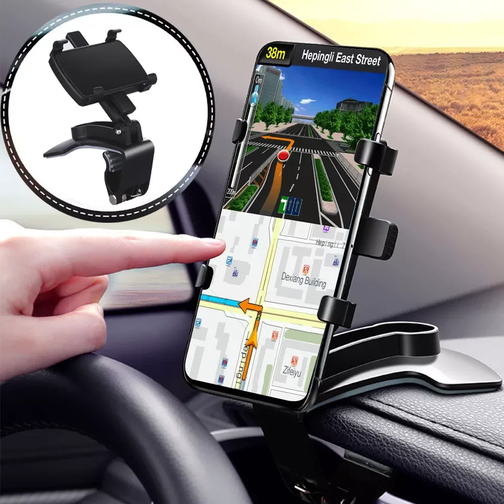 

Universal Car Dashboard Phone Holder 360 Degree Adjustable Mobile phone Stands Rearview Mirror Sun Visor GPS Navigation Bracket