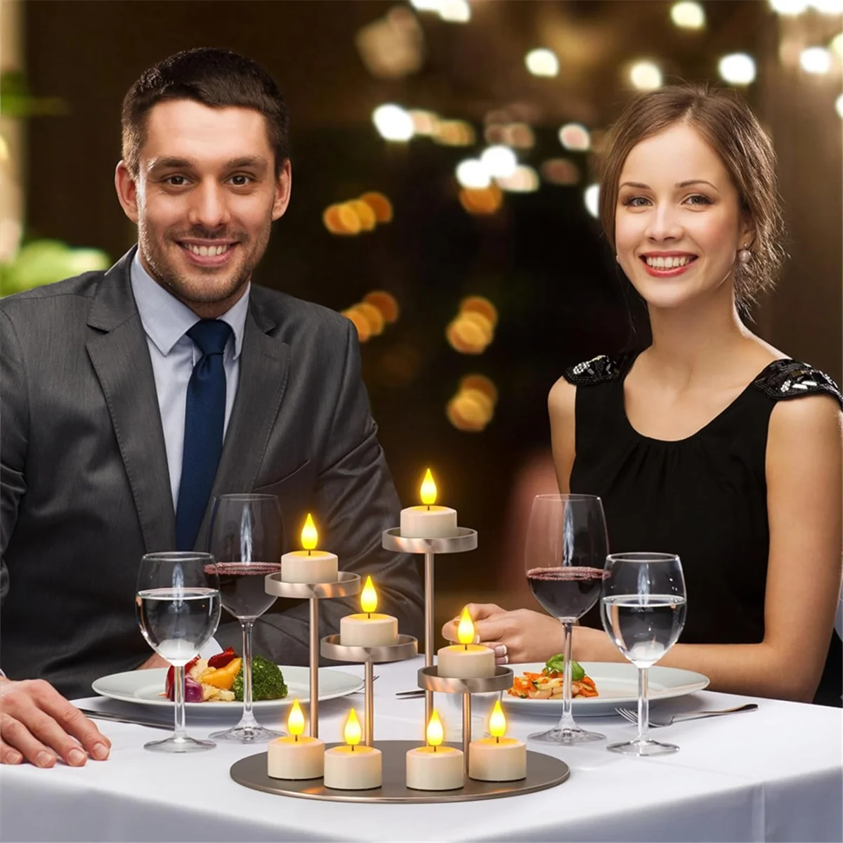 Беспламенные свечи с таймером дистанционного управления и зарядной базой 12