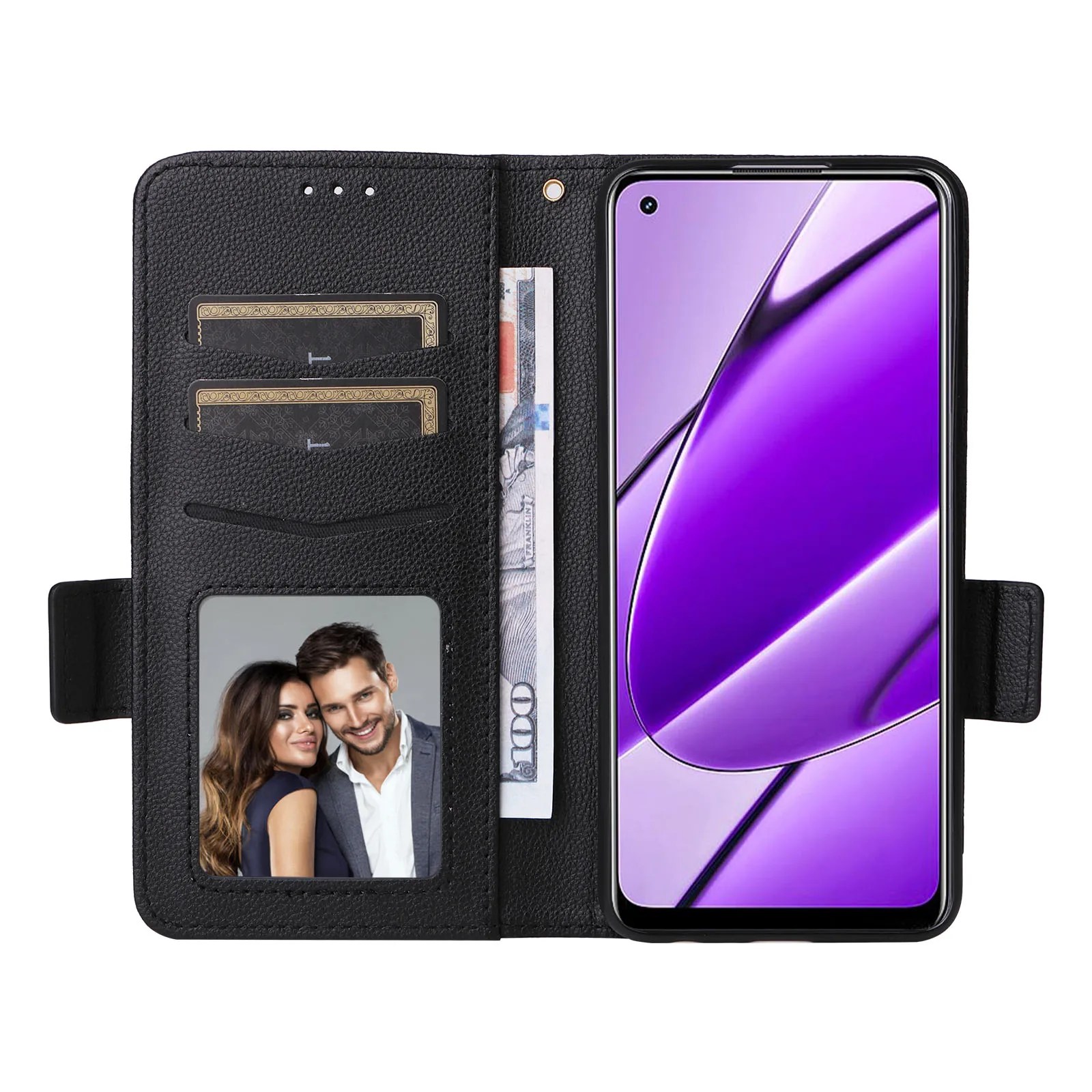 Чехол-кошелек с слотом для карт Realme 11 4G 6 4 дюйма кожаный противоударный чехол