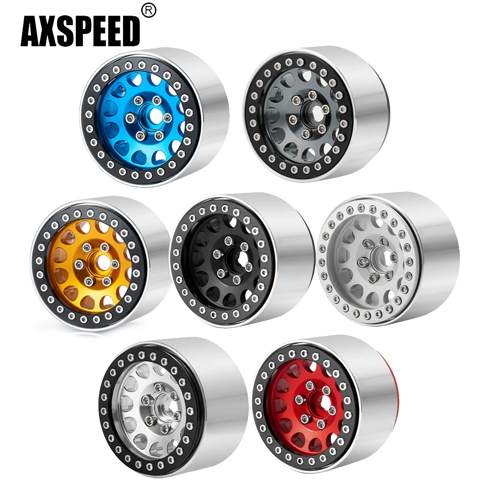 AXSPEED 4 шт. алюминиевый сплав 1 9 дюймов Beadlock диски для Axial SCX10 II 90046 AXI03007 Φ D90 1/10 RC