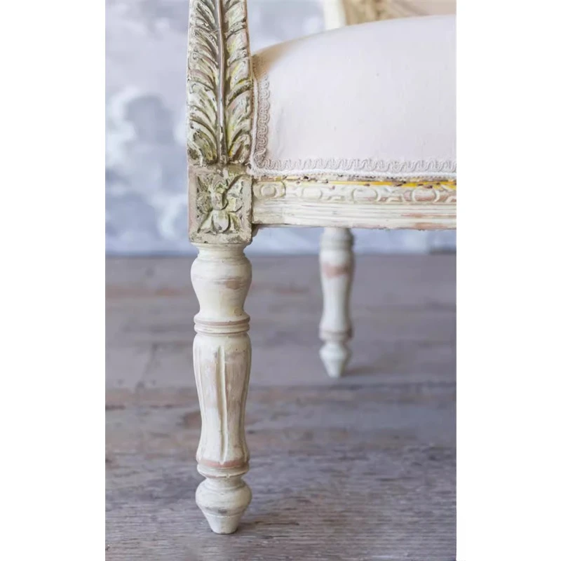 Французское легкое роскошное ретро-кресло в американском стиле резьба по дереву