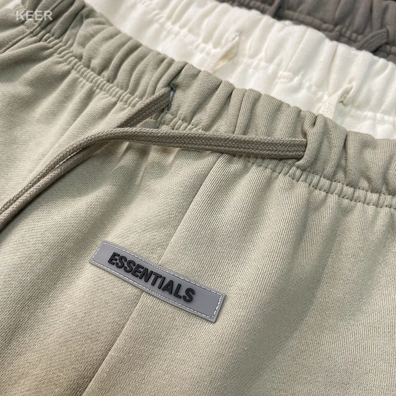 ESSENTIALS Men Jogging Pants Jerry Lorenzo Designer 1:1 Printed Reflective Letters 100% Cotton Hip Hop Loose Unisex Sweatpants