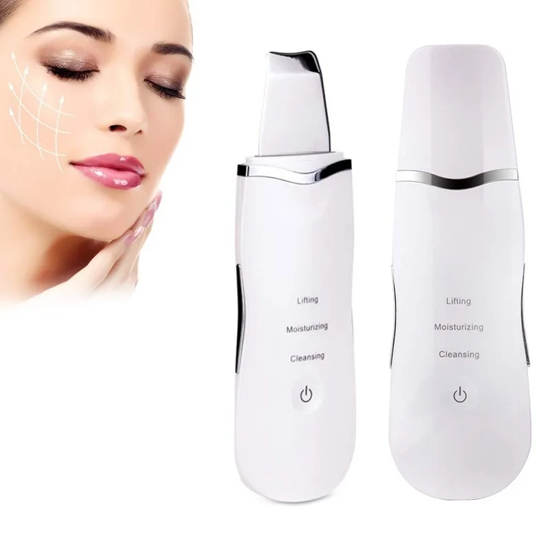 

Ultrasonic Facial Skin Scrubber Blackhead Remover Skin Spatula Face Scraper Pore Cleaner Peeling Shovel Beauty Care Device